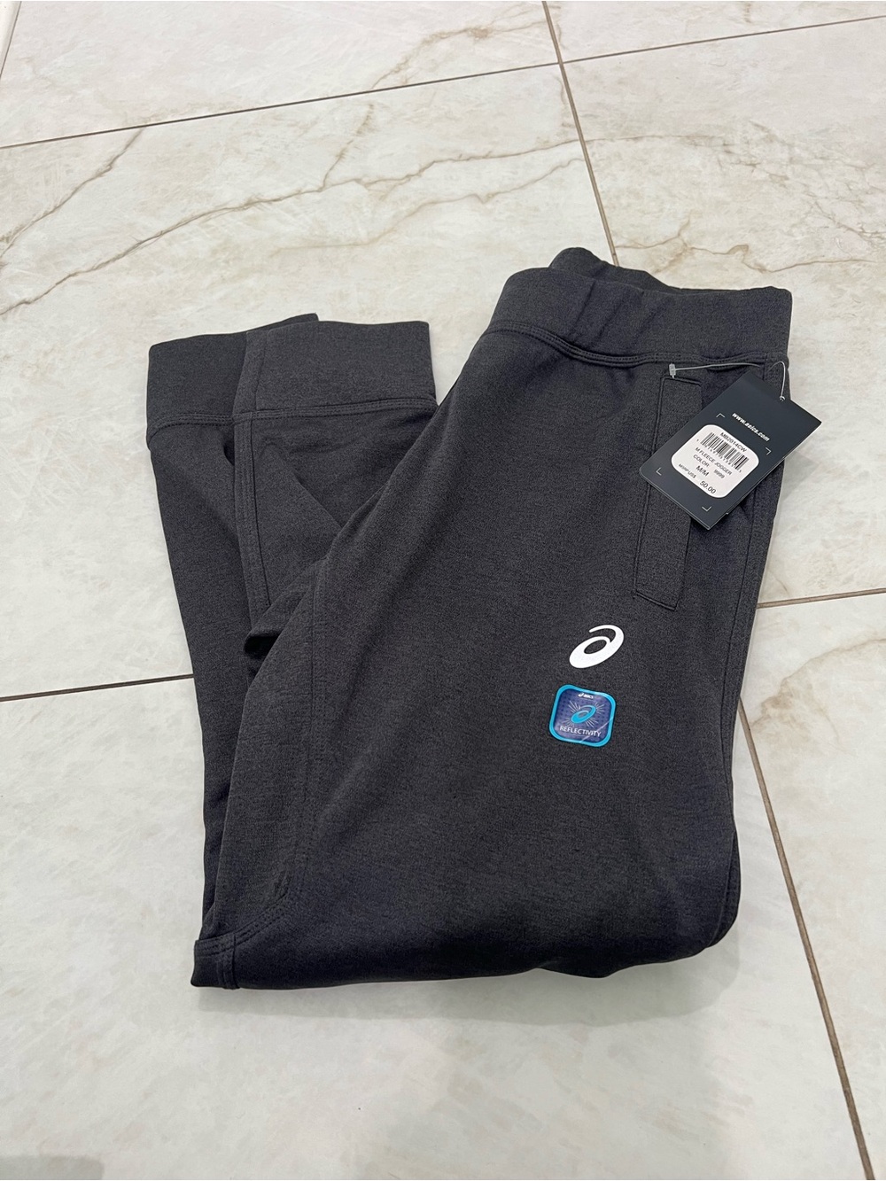 NWT ASICS Gray Athletic Sweatpants Size Medium $50